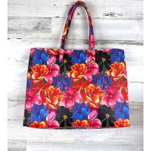 Ted Baker London Womens Large Pink Multi Floral Sukicon Leather Tote Bag Purse